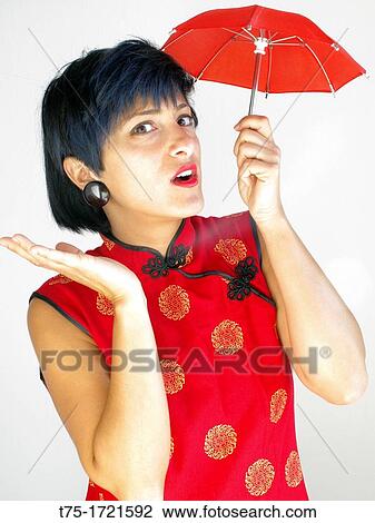 Woman with umbrella View Large Photo Image Stock Image - Woman with umbrella. Fotosearch