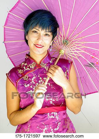 Woman with umbrella View Large Photo Image Stock Photo - Woman with umbrella. Fotosearch