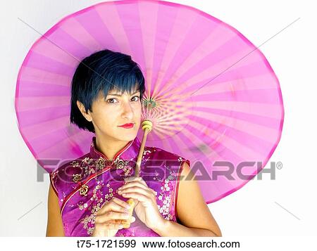 Woman with umbrella View Large Photo Image Stock Photo - Woman with umbrella. Fotosearch