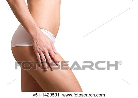 Stock Image - Woman's buttock and legs. Fotosearch
