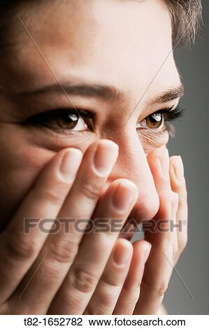 Stock Image - Woman's face. Fotosearch