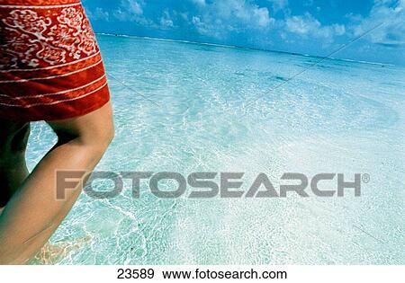 Woman's legs in ocean. Cook Islands View Large Photo Image Stock Photo - Woman's legs in ocean. Cook Islands. Fotosearch
