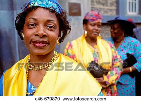 Women after church on sunday, Castries (the capital). St. Lucia (West Indies) View Large Photo Image Stock Image - Women after church on sunday, Castries (the capital). St. Lucia (West Indies). Fotosearch
