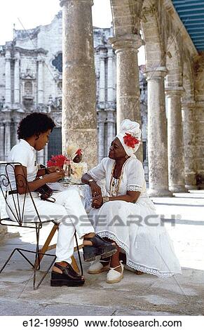 Women at the Cathedral Square, Havana, Cuba View Large Photo Image Stock Image - Women at the Cathedral Square, Havana, Cuba. Fotosearch