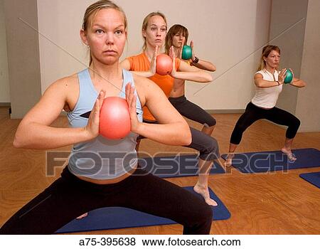 women doing ball exercises View Large Photo Image Stock Photo - women doing ball exercises. Fotosearch
