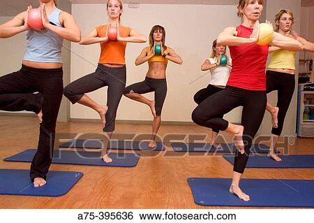 women doing ball exercises View Large Photo Image Stock Photograph - women doing ball exercises. Fotosearch