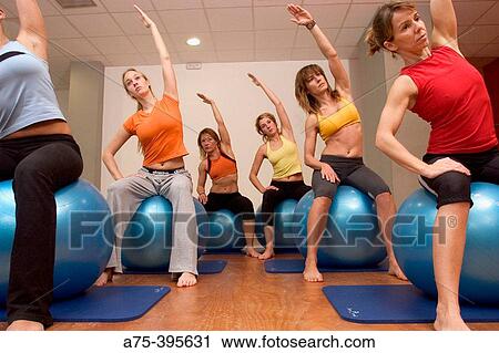 women doing pilates View Large Photo Image Stock Image - women doing pilates. Fotosearch