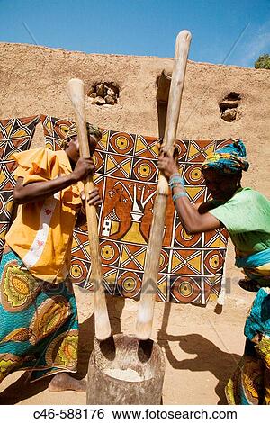 Women grinding millet, Segou, Mali, Africa View Large Photo Image Stock Photograph - Women grinding millet, Segou, Mali, Africa. Fotosearch