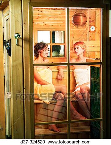 Women in sauna View Large Photo Image Stock Image - Women in sauna. Fotosearch