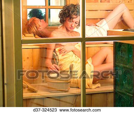 Women in sauna View Large Photo Image Stock Image - Women in sauna. Fotosearch