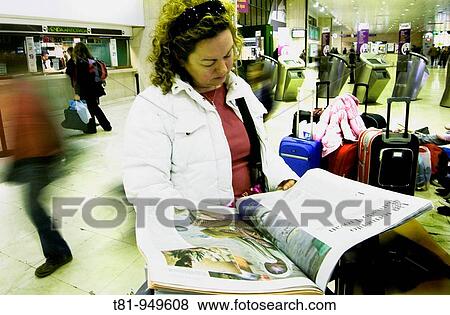 Stock Photo - , women in station. Fotosearch