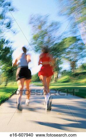 Women jogging together View Large Photo Image Stock Image - Women jogging together. Fotosearch