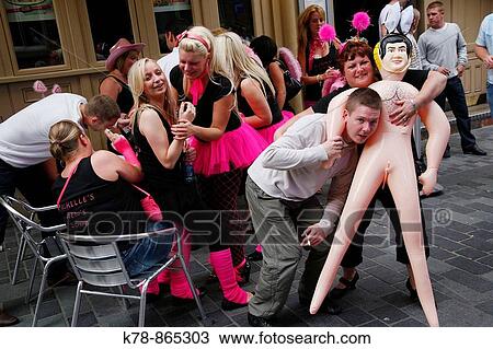 Women on a hen night, Liverpool, England, UK View Large Photo Image Stock Image - Women on a hen night, Liverpool, England, UK. Fotosearch