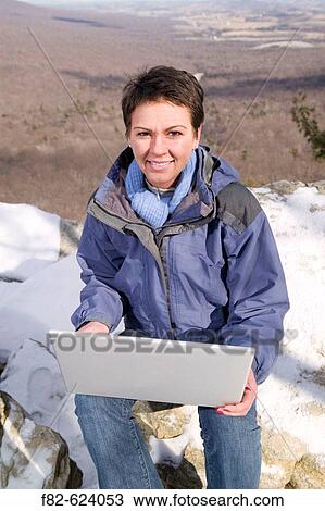 Women outside on Hawk Mountain, Pennsylvania. USA. View Large Photo Image Stock Image - Women outside on Hawk Mountain, Pennsylvania. USA.. Fotosearch