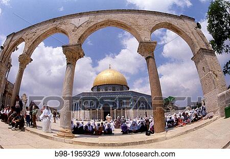 Women pray on the temple mount during Ramadan holiday. View Large Photo Image Stock Photo - Women pray on the temple mount during Ramadan holiday.. Fotosearch