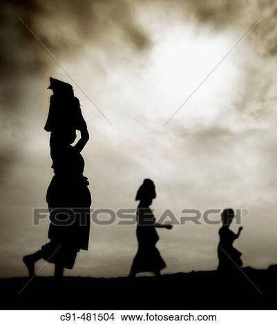 Picture - Women working. India. Fotosearch