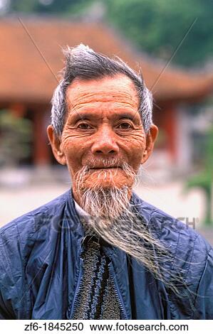 Wonderful Portrait of a Man with White Beard Hanoi Van Mieu Vietnam View Large Photo Image Stock Image - Wonderful Portrait of a Man with White Beard Hanoi Van Mieu Vietnam. Fotosearch