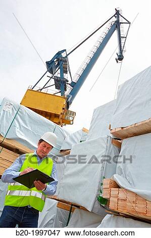 Stock Photo - Wood Deck Construction, Pasajes Port, Gipuzkoa, Basque Country, Spain.. Fotosearch