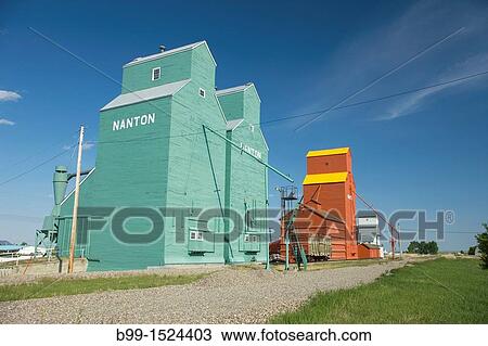 WOOD FRAMED GRAIN ELEVATORS NANTON ALBERTA CANADA View Large Photo Image Stock Image - WOOD FRAMED GRAIN ELEVATORS NANTON ALBERTA CANADA. Fotosearch