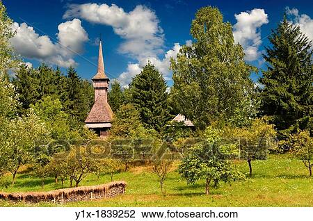 Wooden church on Dobaies The Village museum near Sighlet, Maramures, Northern Transylvania View Large Photo Image Stock Image - Wooden church on Dobaies The Village museum near Sighlet, Maramures, Northern Transylvania. Fotosearch