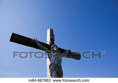 Wooden Cross (Crucifix) with a figure of Jesus Christ on it. Laval, Quebec, Canada View Large Photo Image Stock Image - Wooden Cross (Crucifix) with a figure of Jesus Christ on it. Laval, Quebec, Canada. Fotosearch