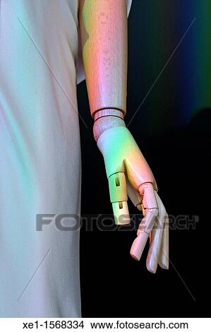 Wooden hand of a mannequin. View Large Photo Image Picture - Wooden hand of a mannequin.. Fotosearch