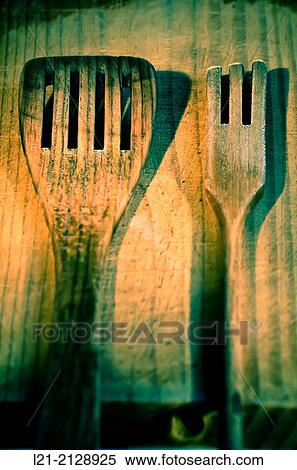 Wooden spatula and fork on a wooden surface. View Large Photo Image Stock Photography - Wooden spatula and fork on a wooden surface.. Fotosearch