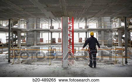 Worker. Housing construction, apartments. San Sebastian, Gipuzkoa, Euskadi. Spain. View Large Photo Image Stock Photography - Worker. Housing construction, apartments. San Sebastian, Gipuzkoa, Euskadi. Spain.. Fotosearch