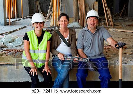 Workers, Building, House Construction, Basque Country, Spain View Large Photo Image Stock Photography - Workers, Building, House Construction, Basque Country, Spain. Fotosearch