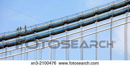 Workers, Manhattan Bridge from Brooklyn, New York City, New York, USA. View Large Photo Image Stock Photograph - Workers, Manhattan Bridge from Brooklyn, New York City, New York, USA.. Fotosearch