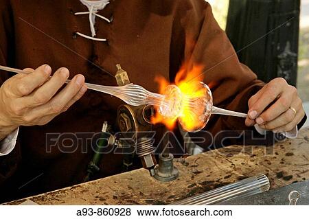 Working glass in a medieval market. Mollerussa, Lleida, Spain. View Large Photo Image Stock Photo - Working glass in a medieval market. Mollerussa, Lleida, Spain.. Fotosearch