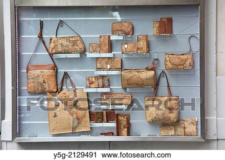 world map handbags on display in shop window in rome italy View Large Photo Image Stock Image - world map handbags on display in shop window in rome italy. Fotosearch