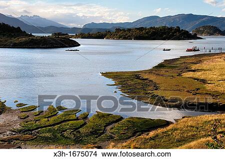 Wulaia Bay, Navarino island, Tierra del Fuego, Patagonia, Chile, South America View Large Photo Image Picture - Wulaia Bay, Navarino island, Tierra del Fuego, Patagonia, Chile, South America. Fotosearch
