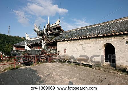 Stock Photo - Wulong Monastery, Tiantai mountain, Tianlong Tumpu, Guizhou, China.. Fotosearch
