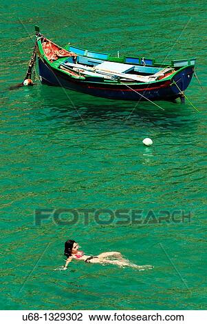 Stock Image - Xlendi bay, Gozo, Malta. Fotosearch