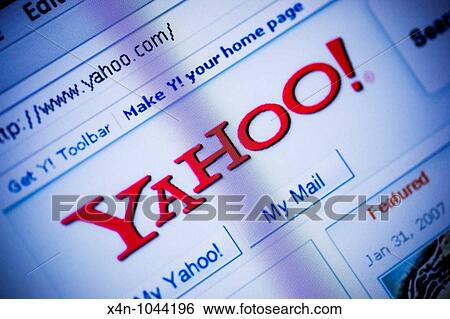 Stock Photograph - Yahoo website, www yahoo com. Fotosearch