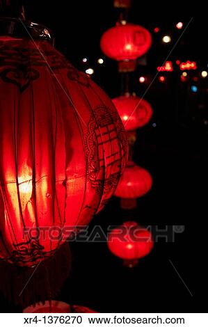 Stock Image - Yangshuo night scenes, Li River, Yangshuo, Guangxi, China. Fotosearch