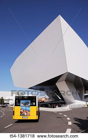 Yellow bus in front of the Porsche Museum in Stuttgart-Zuffenhausen View Large Photo Image Stock Photo - Yellow bus in front of the Porsche Museum in Stuttgart-Zuffenhausen. Fotosearch
