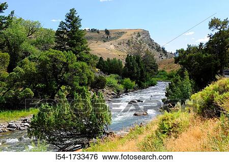 Yellowstone River Wyoming US View Large Photo Image Stock Photograph - Yellowstone River Wyoming US. Fotosearch