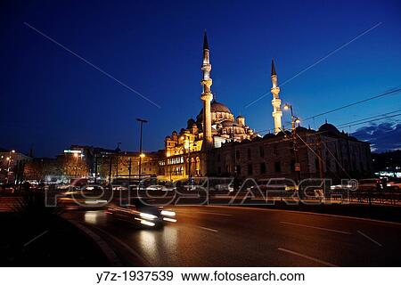Yeni Camii (New Mosque) at sunset, Istanbul, Turkey. View Large Photo Image Stock Photo - Yeni Camii (New Mosque) at sunset, Istanbul, Turkey.. Fotosearch