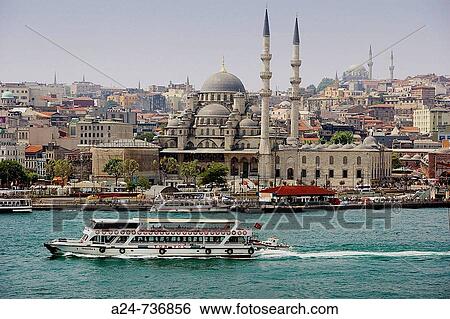 Yeni Mosque and Golden Horn, Istanbul, Turkey View Large Photo Image Stock Photograph - Yeni Mosque and Golden Horn, Istanbul, Turkey. Fotosearch
