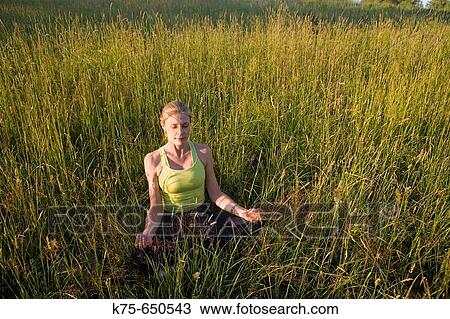 yoga outdoors View Large Photo Image Stock Image - yoga outdoors. Fotosearch