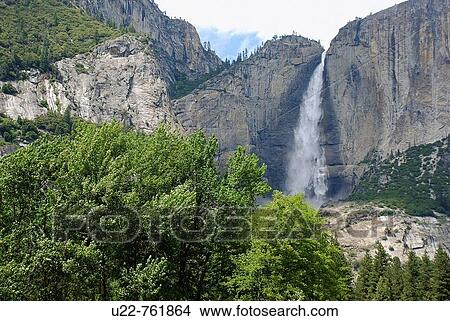 Picture - Yosemite National Park California, waterfall. Fotosearch
