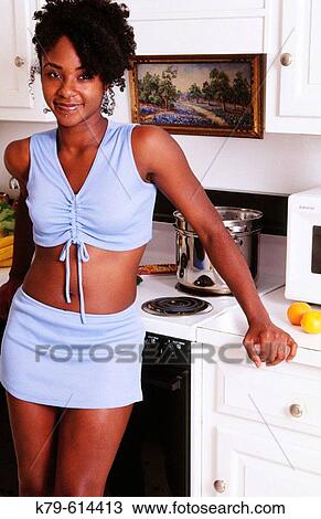 Young Black Woman in Exercise Clothes View Large Photo Image Stock Image - Young Black Woman in Exercise Clothes. Fotosearch