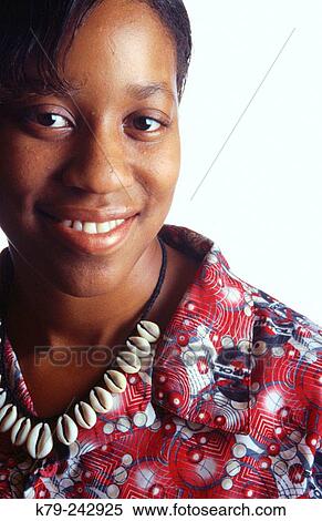 Young Black Woman Smiling with Neclace View Large Photo Image Stock Photography - Young Black Woman Smiling with Neclace. Fotosearch