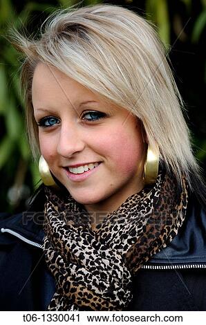 Young blond lady portrait View Large Photo Image Stock Image - Young blond lady portrait. Fotosearch