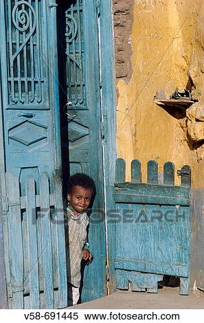 Stock Photography - Young boy, Elephantine Island. Aswan, Egypt. Fotosearch