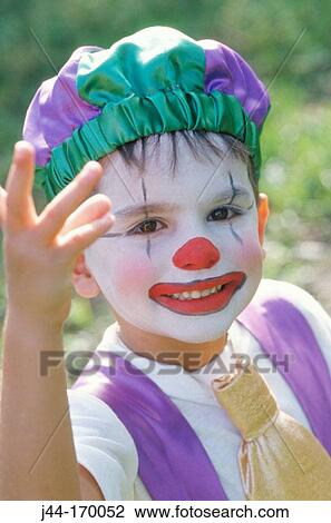 Young boy in clown costume View Large Photo Image Stock Image - Young boy in clown costume. Fotosearch