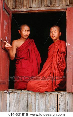 Young buddhist monks, Burma View Large Photo Image Stock Photo - Young buddhist monks, Burma. Fotosearch