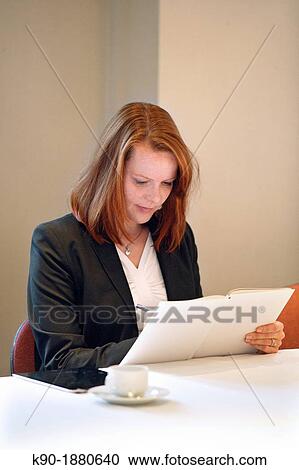 Stock Image - Young caucasian woman. Fotosearch